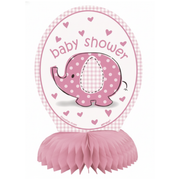 Babyshower rosa borddekor "elefant" pk/4