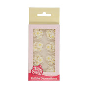 spiselig kakepynt av hvite mini blomster