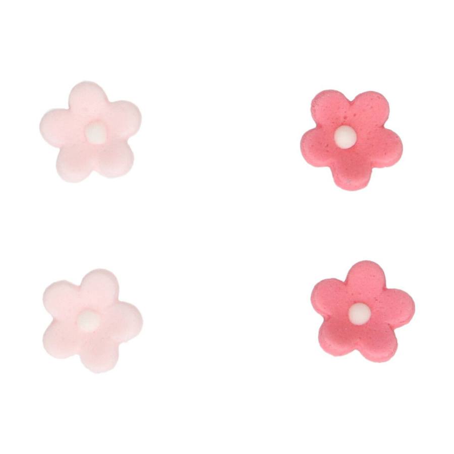 spiselig kakepynt av rosa små blomster