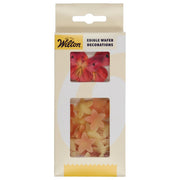 Wilton Spiselig kakepynt – Blomster og sommerfugl – Oransje og rosa pk/30  Dekorér kaker, cupcakes og andre bakverk med denne flotte miksen av spiselige blomster og sommerfugler fra Wilton. Settet inneholder 30 dekorasjoner i varme oransje og rosa toner. Alt er ferdig utskåret og klart til bruk rett fra pakken. 
 De varme fargene gir en livlig og festlig effekt som passer til høstfest, bursdag, 