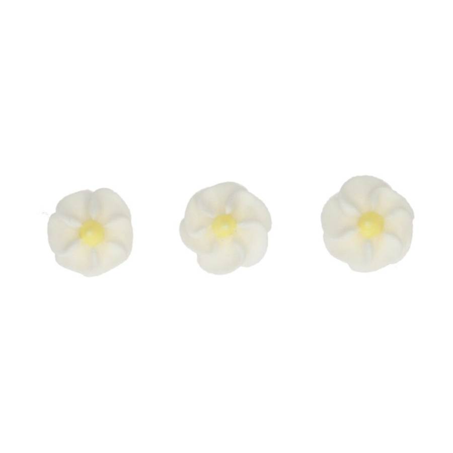 Spiselig kakepynt Små Hvite og Gule Blomster pk/56