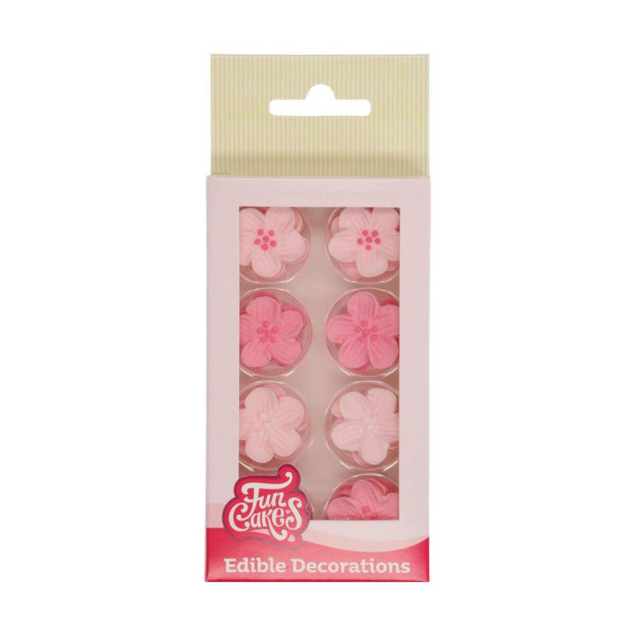 spiselig kakepynt rosa blomster
