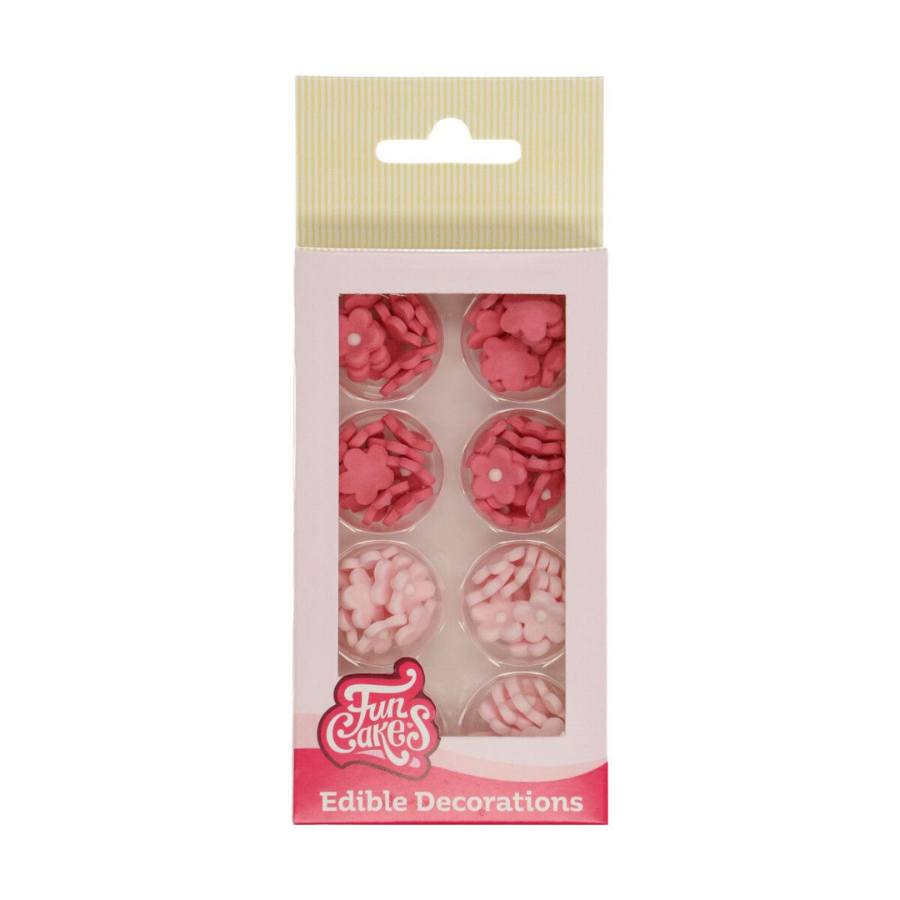 spiselig kakepynt rosa mini blomster