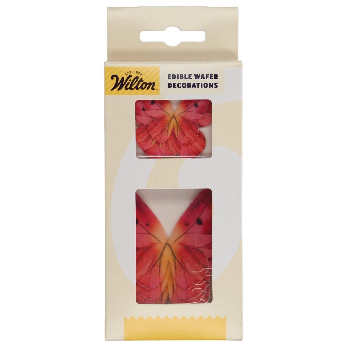 Wilton Spiselig kakepynt sommerfugl – Ombre Pink pk/8  Dekorer kaker, cupcakes og andre bakverk med disse vakre spiselige sommerfuglene fra Wilton. Settet inneholder 8 sommerfugler i ombre rosatoner, med både store og små størrelser. Sommerfuglene er ferdig utskåret og klare til bruk rett fra pakken. 
 De rosa nyansene gir en romantisk og dekorativ effekt som passer til dåp, bursdag, bryllup og a