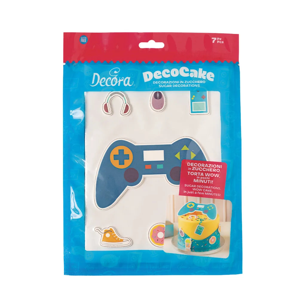 Spiselig kakepynt til gaming kake, DecoCake, 7 deler