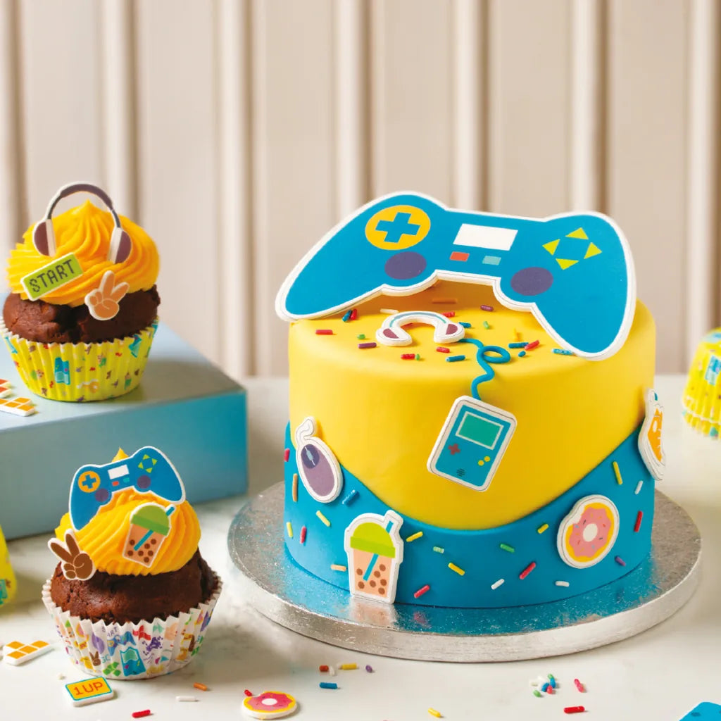 Spiselig kakepynt til gaming kake, DecoCake, 7 deler