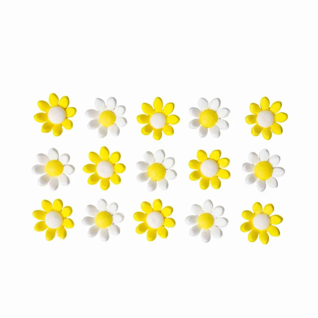 Spiselig Kakepynt -Tusenfryd- Gul og hvit pk/15 – produktbilde 2