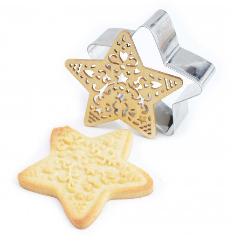 Scrapcooking Stjerneutstikker med embosser