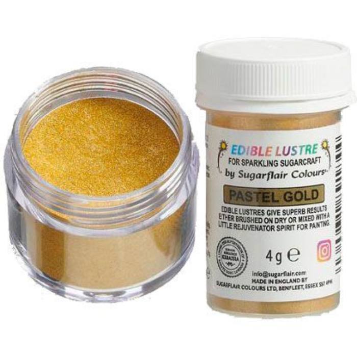 sugarflair edible lustre pastel gold