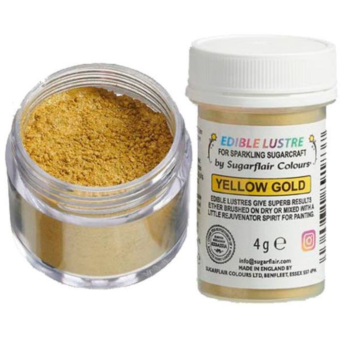 sugarflair edible lustre yellow gold