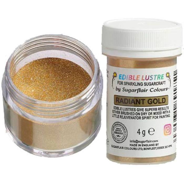sugarflair edible lustre radiant gold