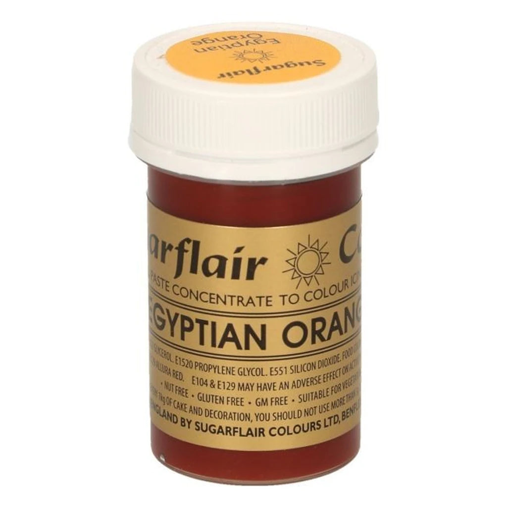 Sugarflair pastafarge Egyptian Orange, 25g – produktbilde
