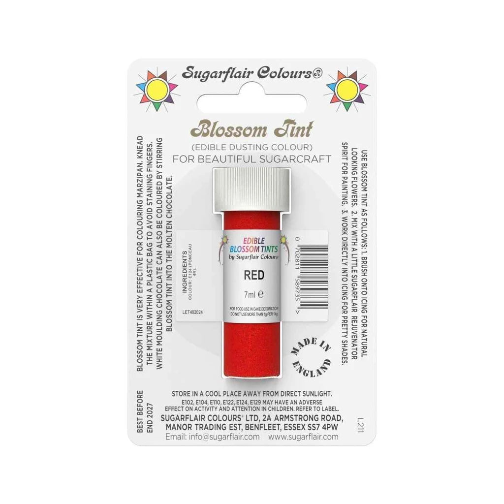 Sugarflair pulverfarge Red, 7ml
