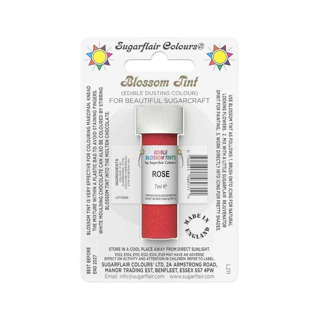 Sugarflair pulverfarge Rose, 7ml