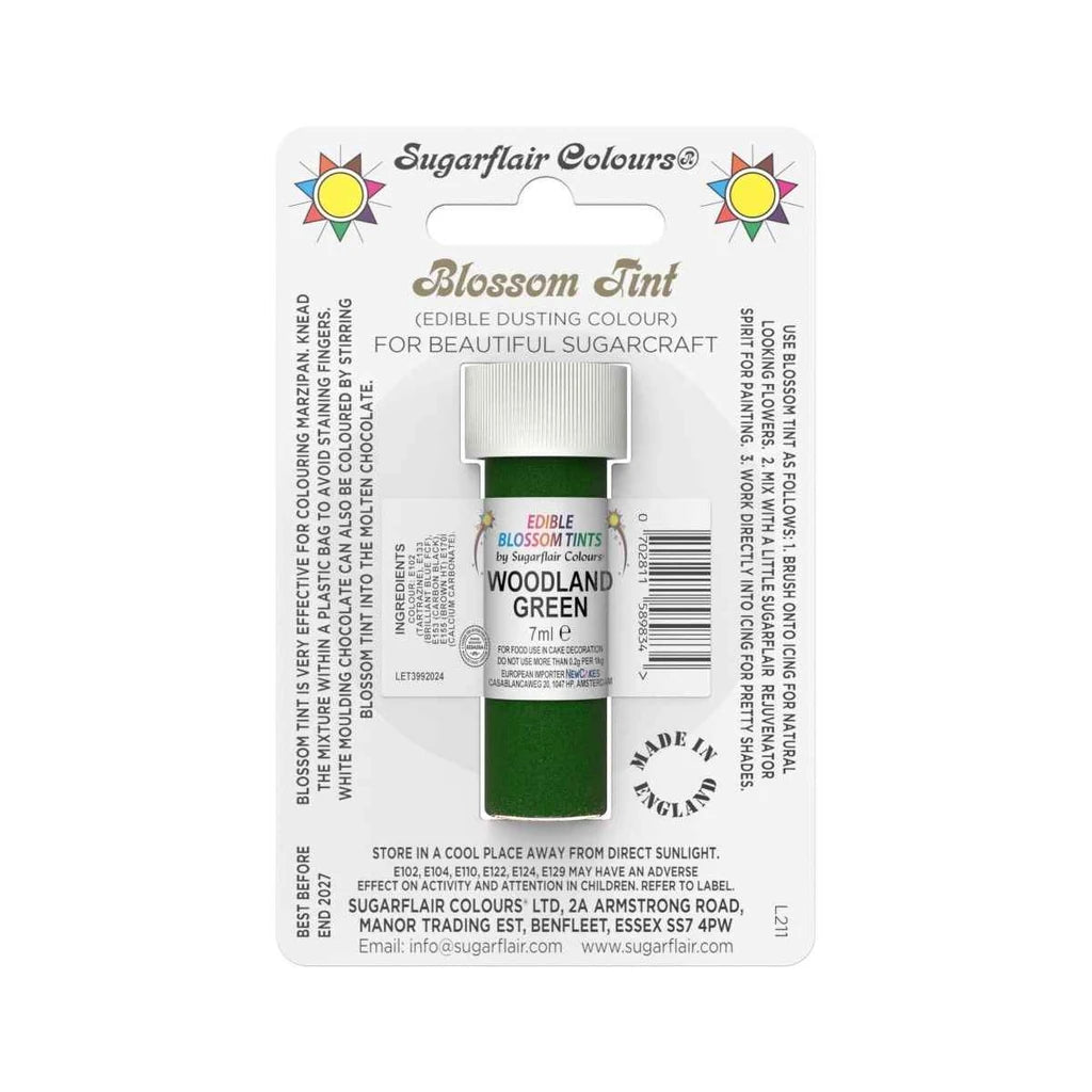 Sugarflair pulverfarge Woodland Green, 7ml