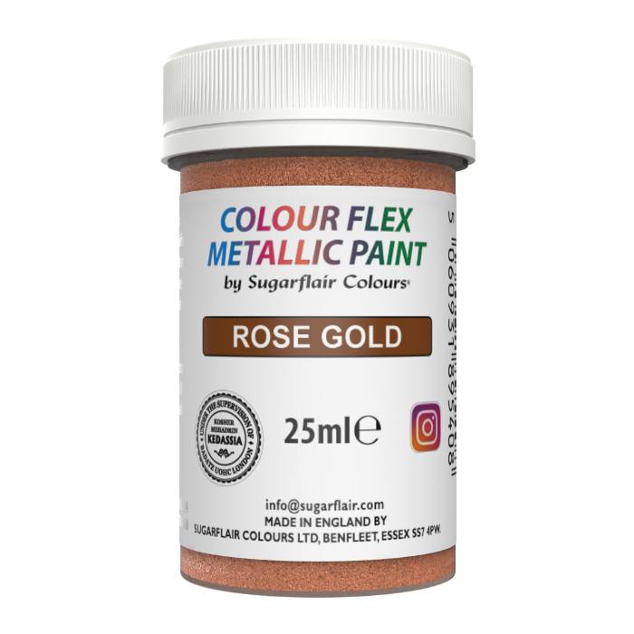 sugarflair spiselig maling metallisk rosegull