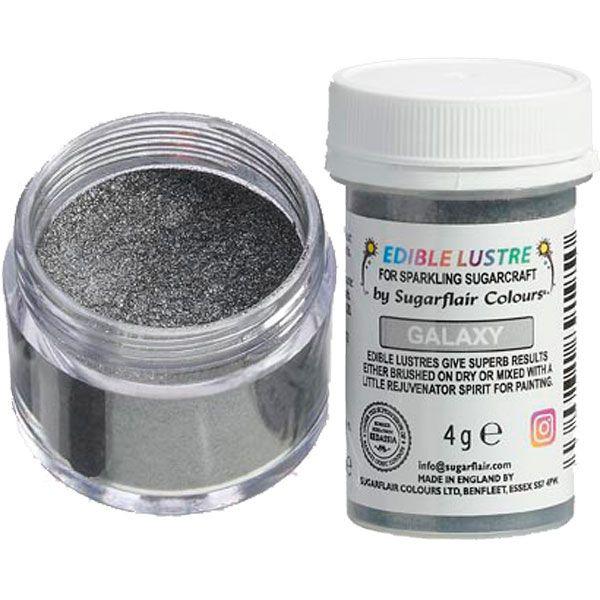 sugarfliar spiselig glitter galaxy sølv