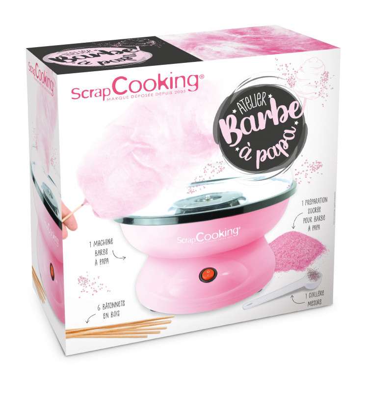 sukkerspinnmaskin i rosa