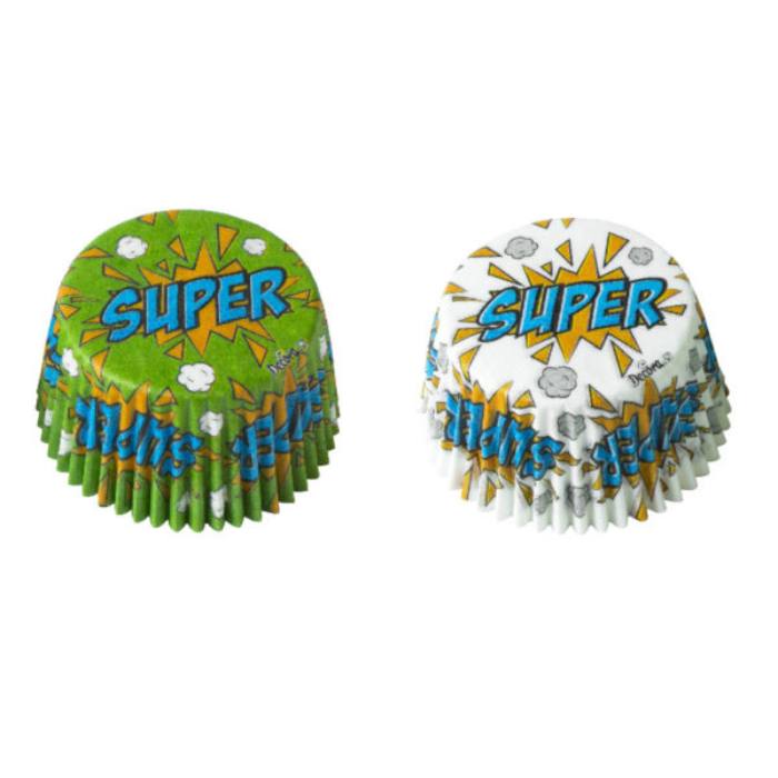 super muffinsformer grønn og hvit