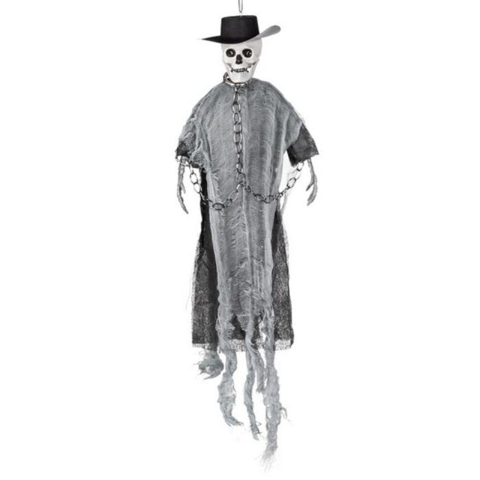 svart og hvit skjelett dekorasjon til halloween