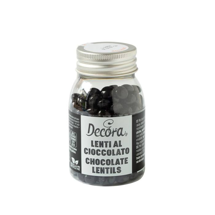 Decora Sjokoladelinser -Svart- 10mm, 80g