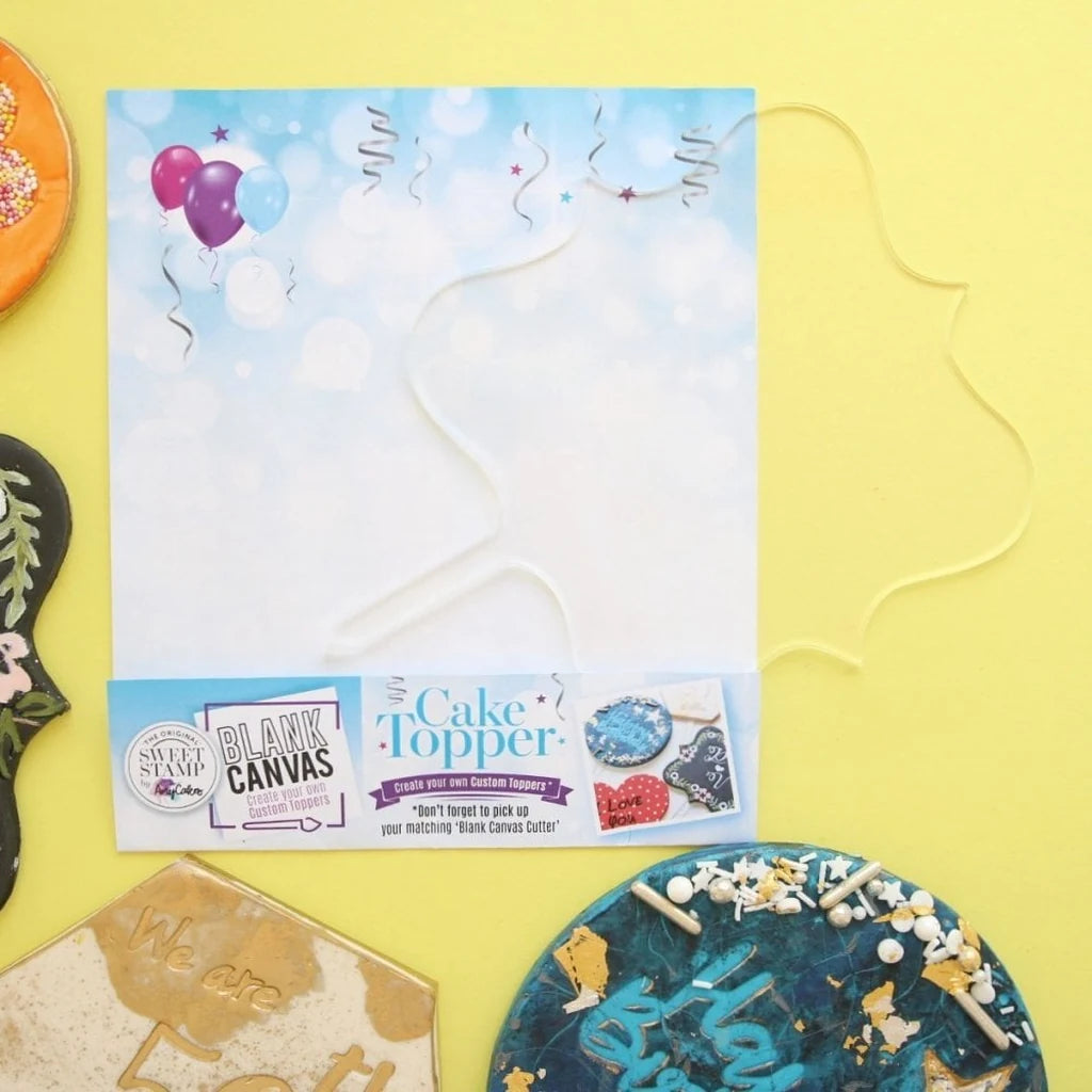 Sweet Stamp Blank Kaketopp i akryl -Plakett- – produktvisning