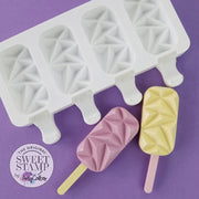 Sweet Stamp Geometric mini-ispinneform med fire hulrom og ferdige cakesicles
