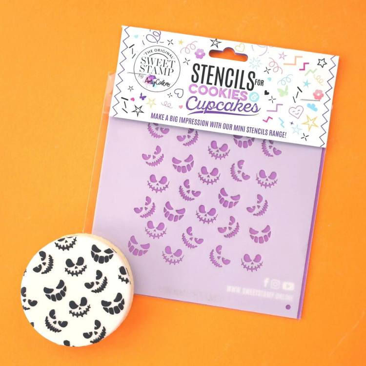 sweet stamp mini stensil jack o lanterns