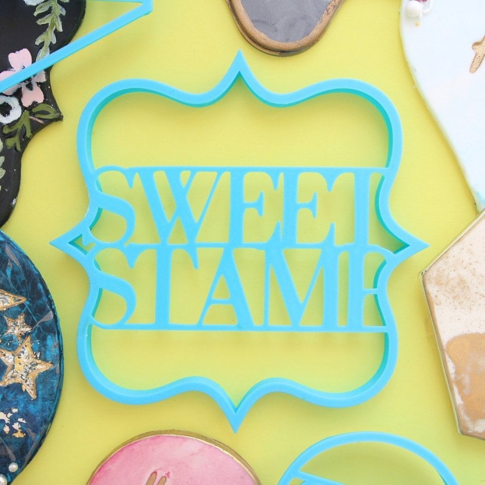 Sweet Stamp Plakett utstikker personlig kaketopp