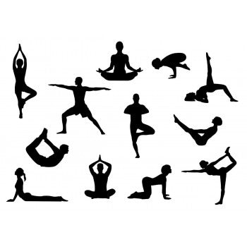 silhuett utstikker yoga