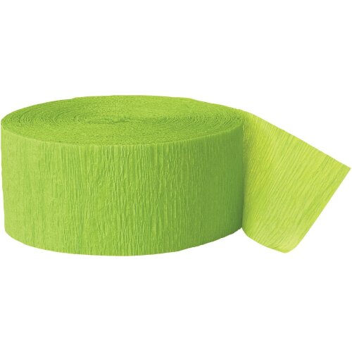 Crepe streamer rull, Limegrønn