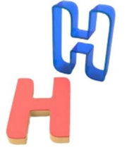utstikker bokstav h