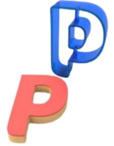utstikker bokstav p