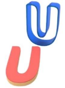 utstikker bokstav u