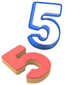 utstikker tall 5