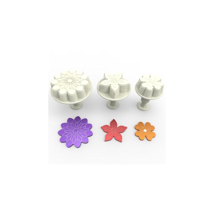 utstikkere med stempel utsmykkede blomster
