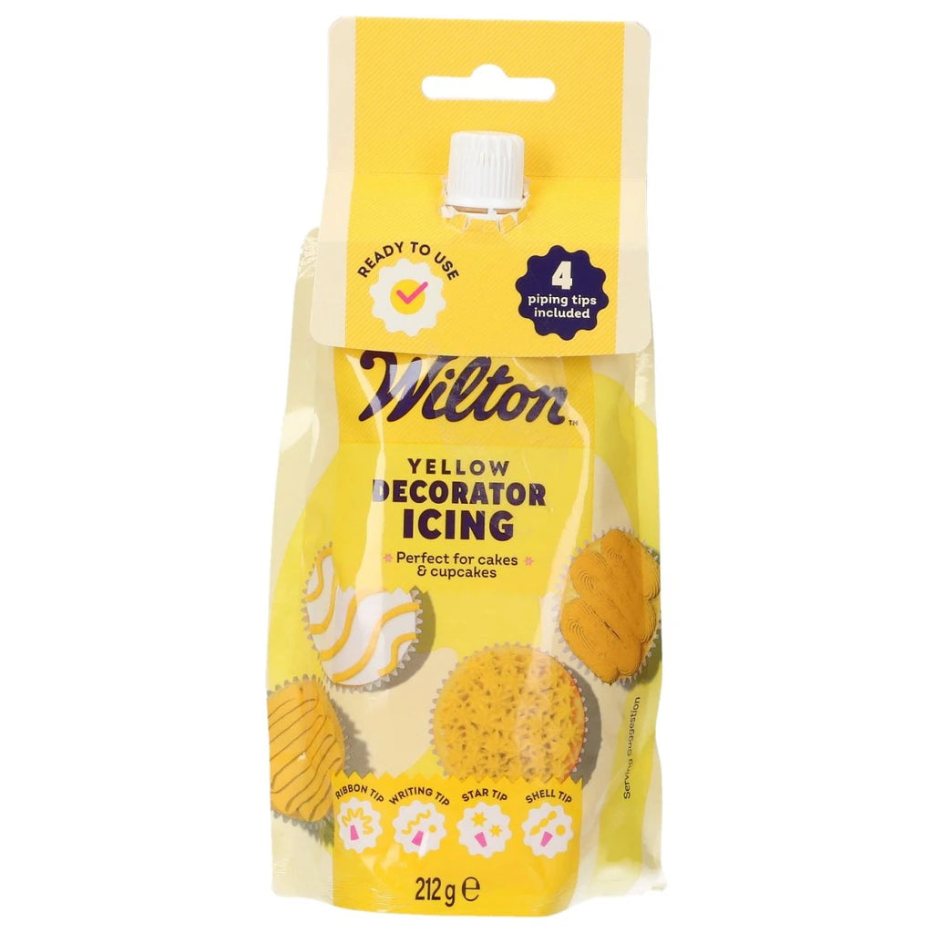 Wilton dekoreringsglasur gul 212g i pose