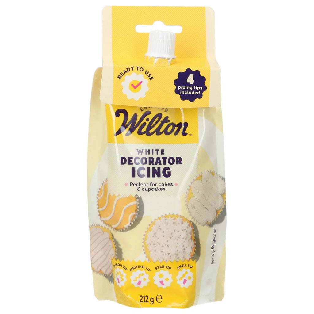 Wilton dekoreringsglasur hvit 212g i pose