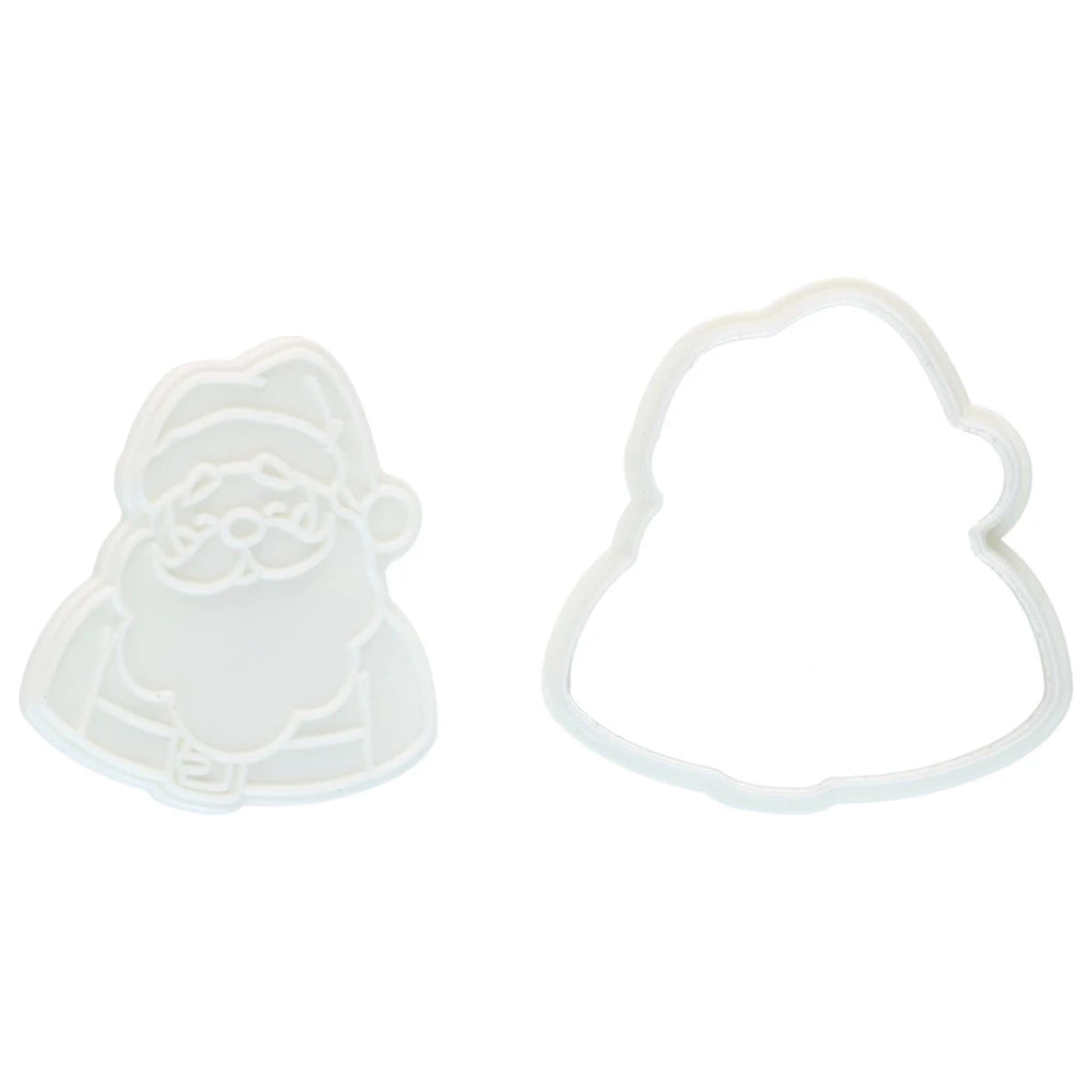 Wilton julenisse utstikker og stempel vist hver for seg, 7,5 cm