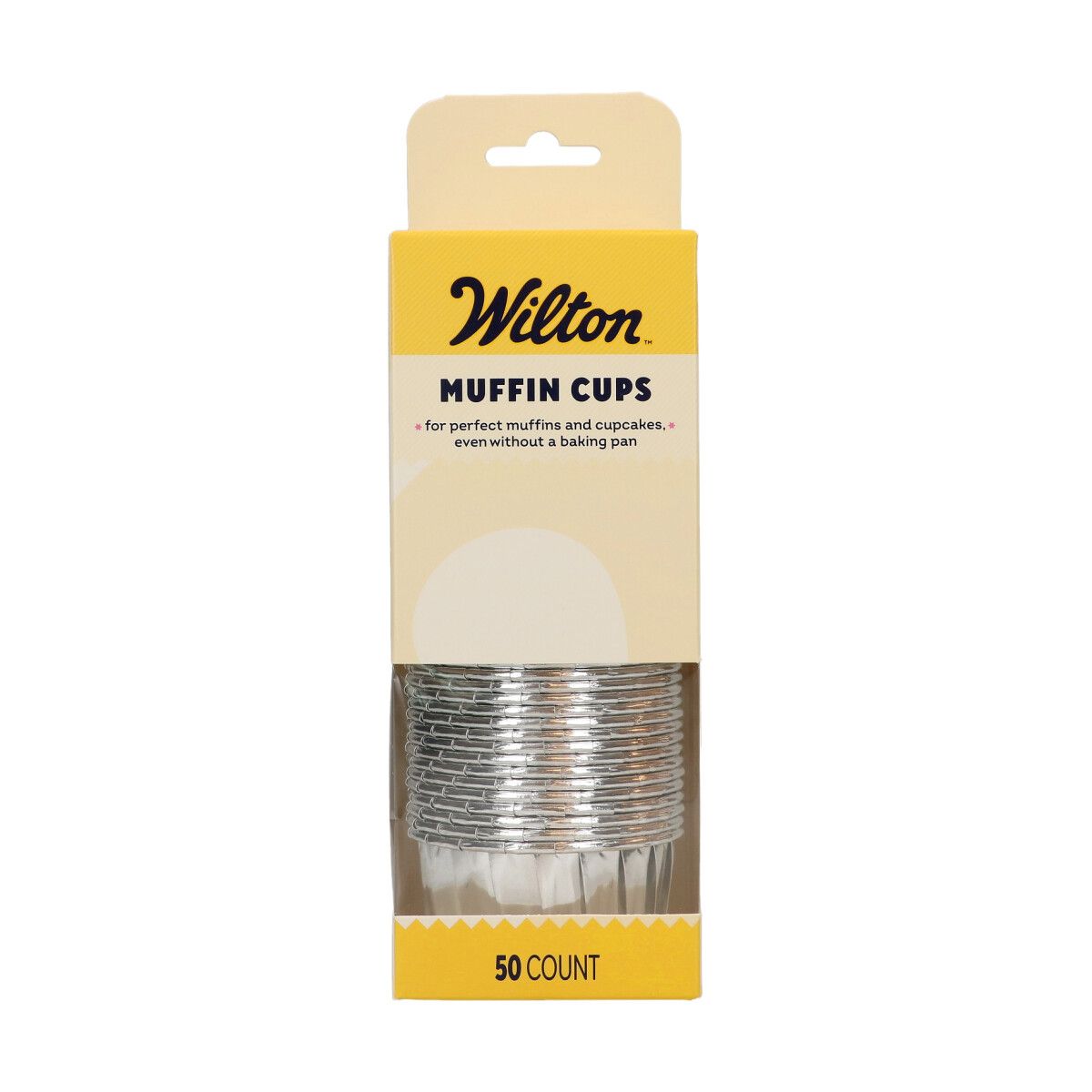 Wilton muffinformer i sølv, pakke med 50 stk – stive baking cups for muffins og cupcakes