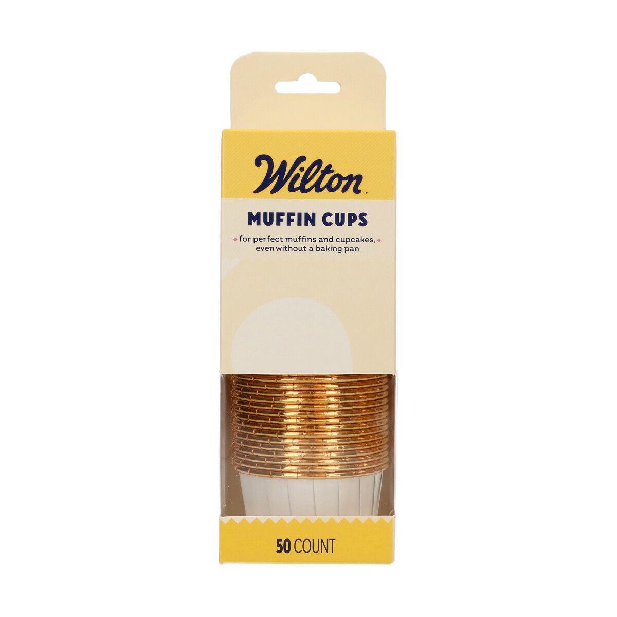 Wilton Muffinformer, Nut cups -Hvit-, pk/50 <div class="ml-10 flex flex-col gap-2">
<div class="flex flex-col gap-4">
<div class="prose prose-sm max-w-none overflow-x-auto prose-pre:p-0">
 Gi baksten din et profesjonelt og luksuriøst preg med disse stive muffinformene fra Wilton i hvitt og gull. Dette er såkalte "selvstående" former, som er robuste nok til å holde fasongen under steking uten at du