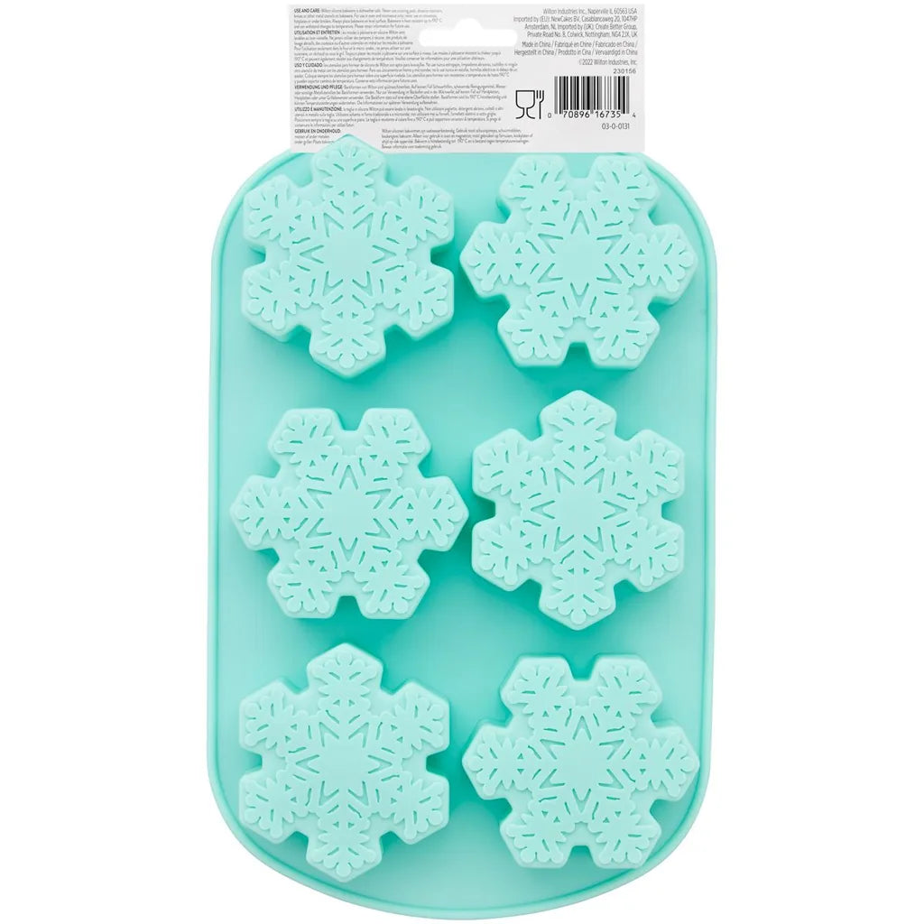 Wilton silikonform snøfnugg, 6 hulrom