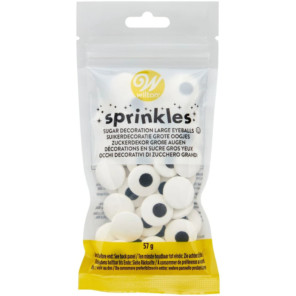 Wilton store spiselige sukkerøyne 19 mm, pose med 57 g