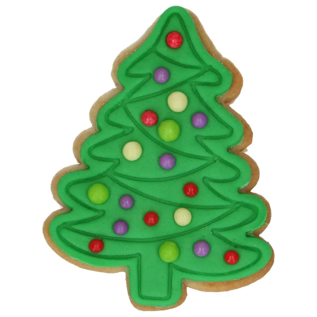 Wilton utstikker med stempel juletre, 7,5cm – detalj
