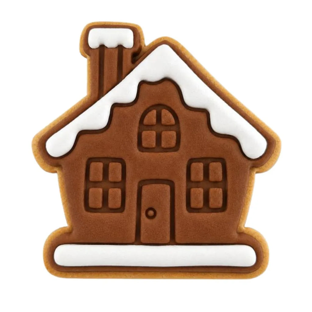 Wilton utstikker med stempel pepperkakehus, 7,5cm – detalj