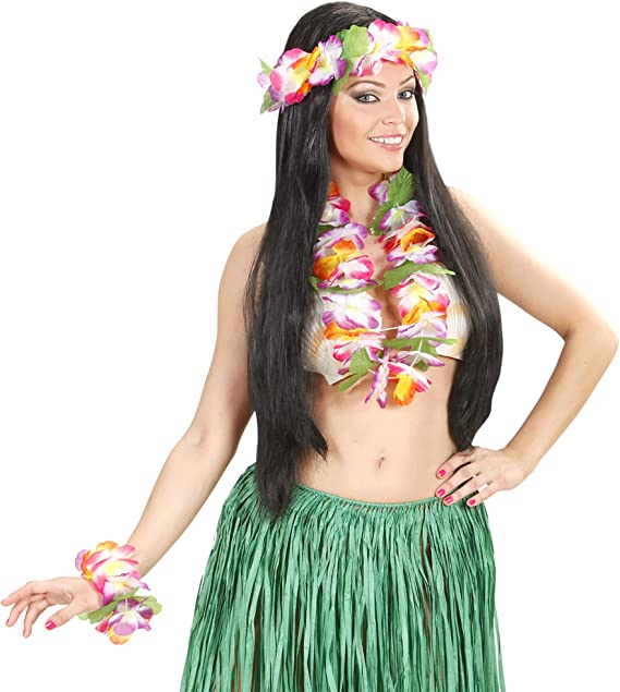 Hawaiikrans / Blomsterkrans med armbånd og hodekrans, Maui