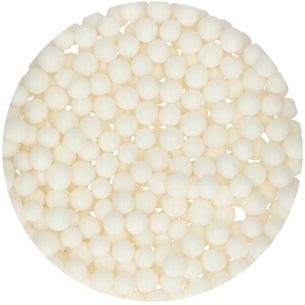 Kakestrø perler hvit