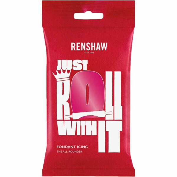Mørk rosa fondant fra Renshaw, 250g