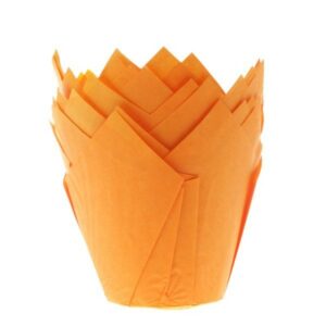 Oransje muffinsform tulipan fra House of Marie pk/36