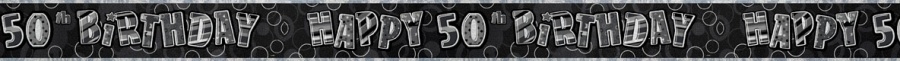 Bilde av Banner, Svart Metallic "50th"